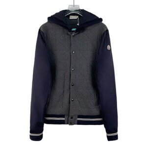 Moncler Color-block cotton hooded long-sleeve jacket